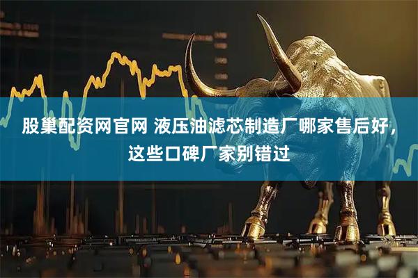 股巢配资网官网 液压油滤芯制造厂哪家售后好，这些口碑厂家别错过