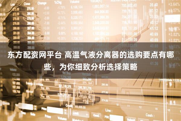 东方配资网平台 高温气液分离器的选购要点有哪些，为你细致分析选择策略